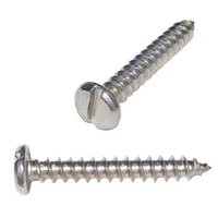 PTS658S #6 X 5/8" Pan Head, Slotted, Tapping Screw, Type A, 18-8 Stainless
